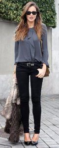 look monocolor para vestir bien en la oficina