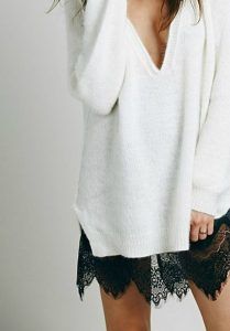 jersey de lana sobre vestidos
