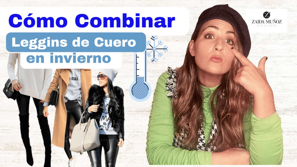 como combinar leggins de cuero en invierno