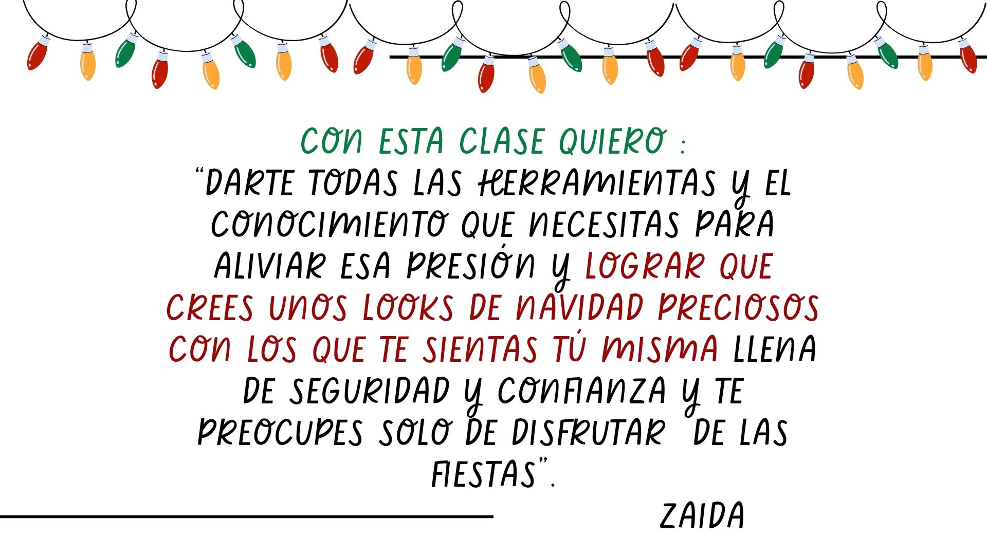 clase looks navidad Zaida